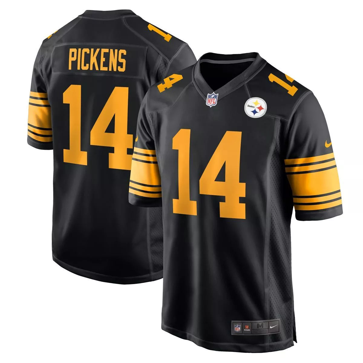 Pittsburgh Steelers George Pickens #14  Black Color Rush  Game Jersey