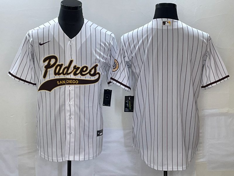 Men's San Diego Padres White Replica Blank Jersey1 Joint Edition