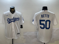 Men's Los Angeles Dodgers Mookie Betts White Game Jersey
