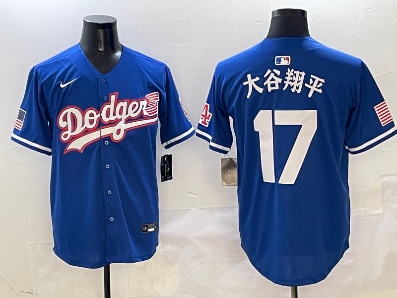 Men's Los Angeles Dodgers Shohei Ohtani #17 Royal Team Player Jersey