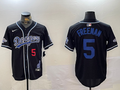 Men's Los Angeles Dodgers Freddie Freeman #5 Black Replica Game Jersey