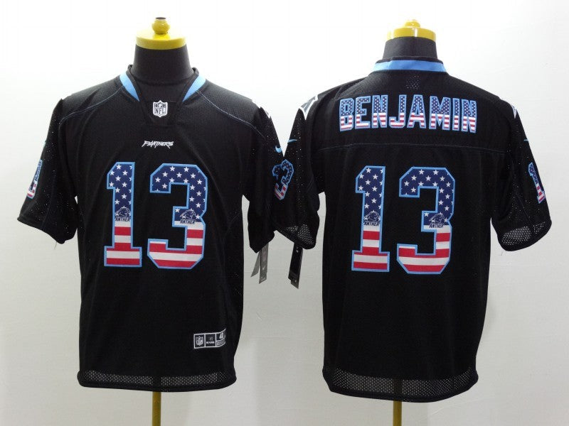 Men's Carolina Panthers Kelvin Benjamin #13 Black Game Jersey1