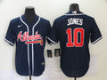 Men's Atlanta Braves Chipper Jones #10 Navy Replica Jersey1