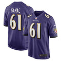 Nick Samac Baltimore Ravens  Team Game Jersey -  Purple