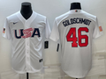 Men's 2023 World Baseball Classic #46 Paul Goldschmidt USA White Jersey1