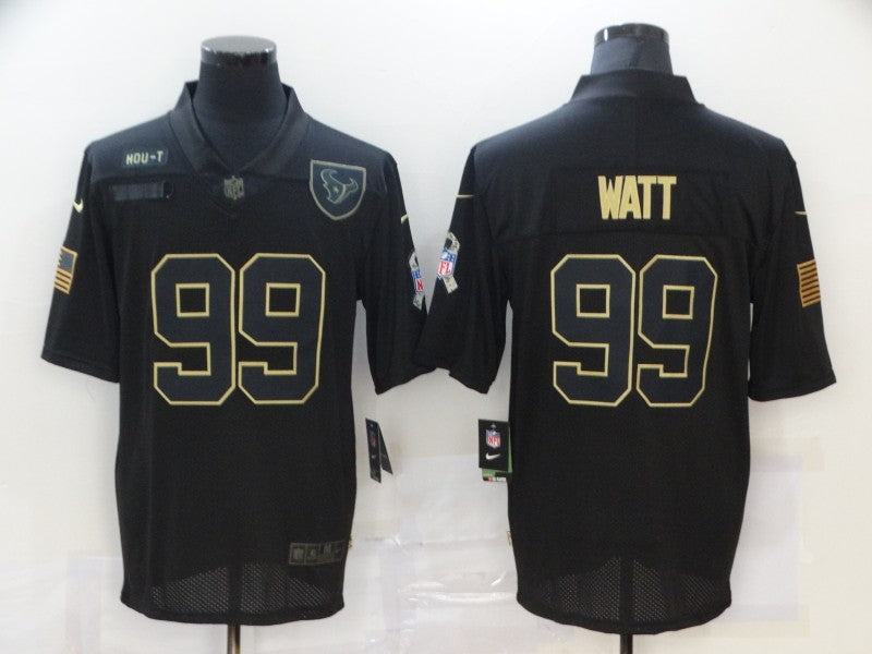 Men's Houston Texans J.J. Watt #99 Black Game Player Jersey1