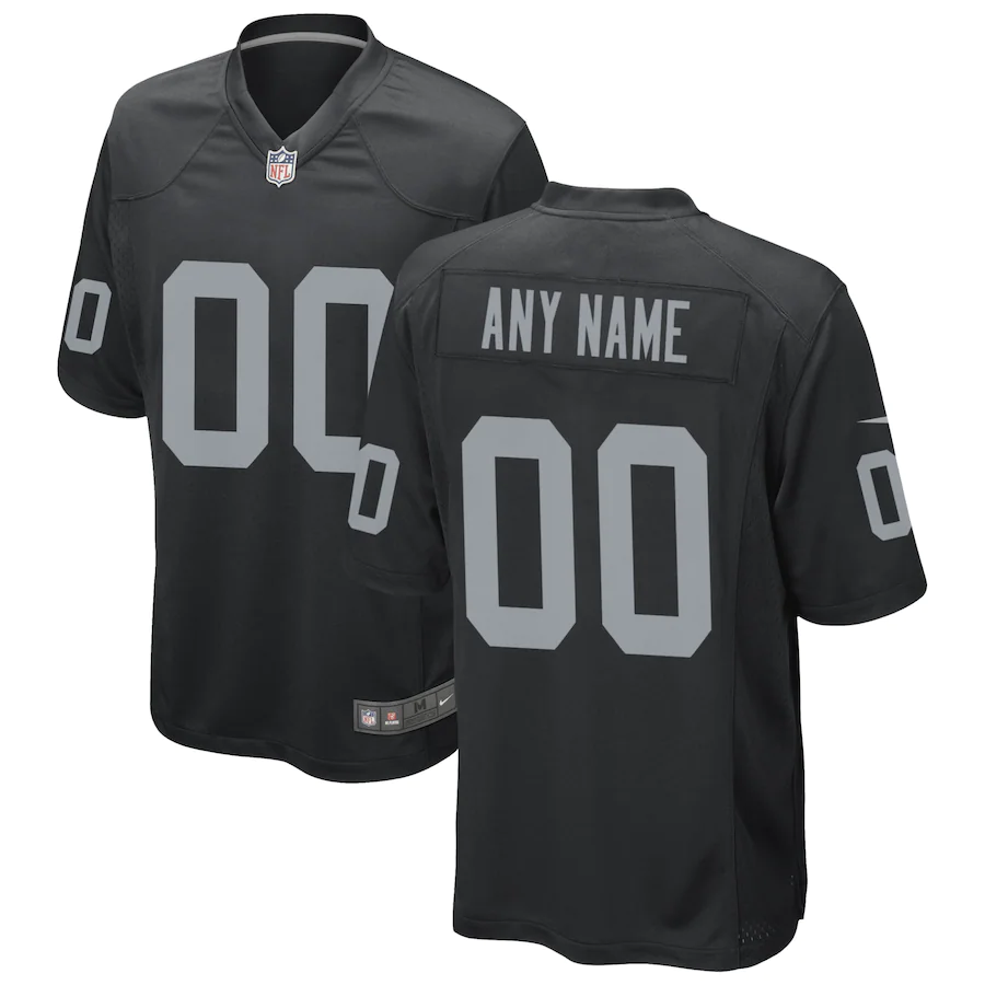 Custom1 Las Vegas Raiders Black Game Jersey1
