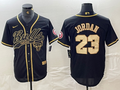 Men's Chicago Bulls Michael Jordan #23 Black Limited Player Jersey