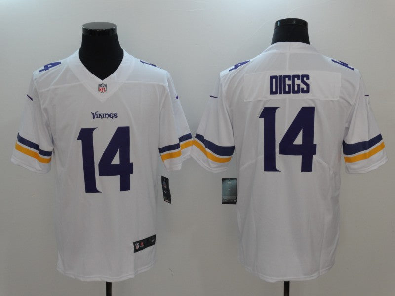 Men's Minnesota Vikings Stefon Diggs #14 White Player Game Jersey1