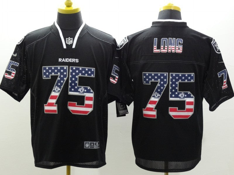 Men's Las Vegas Raiders Howie Long #75 Black Player Game Jersey1
