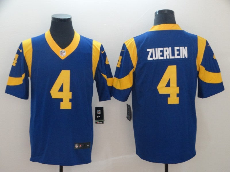 Men's Los Angeles Rams Greg Zuerlein #4 Blue Game Jersey1