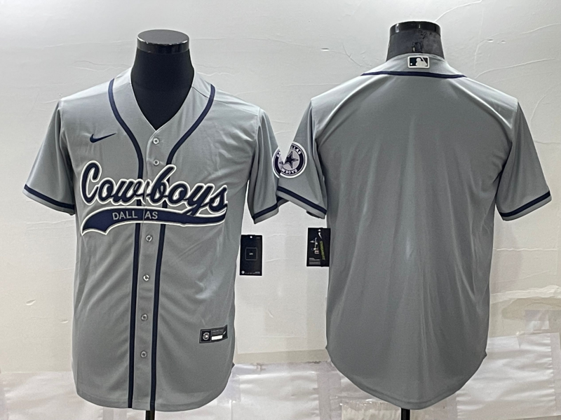 Men's Dallas Cowboys Gray Blank Jersey1
