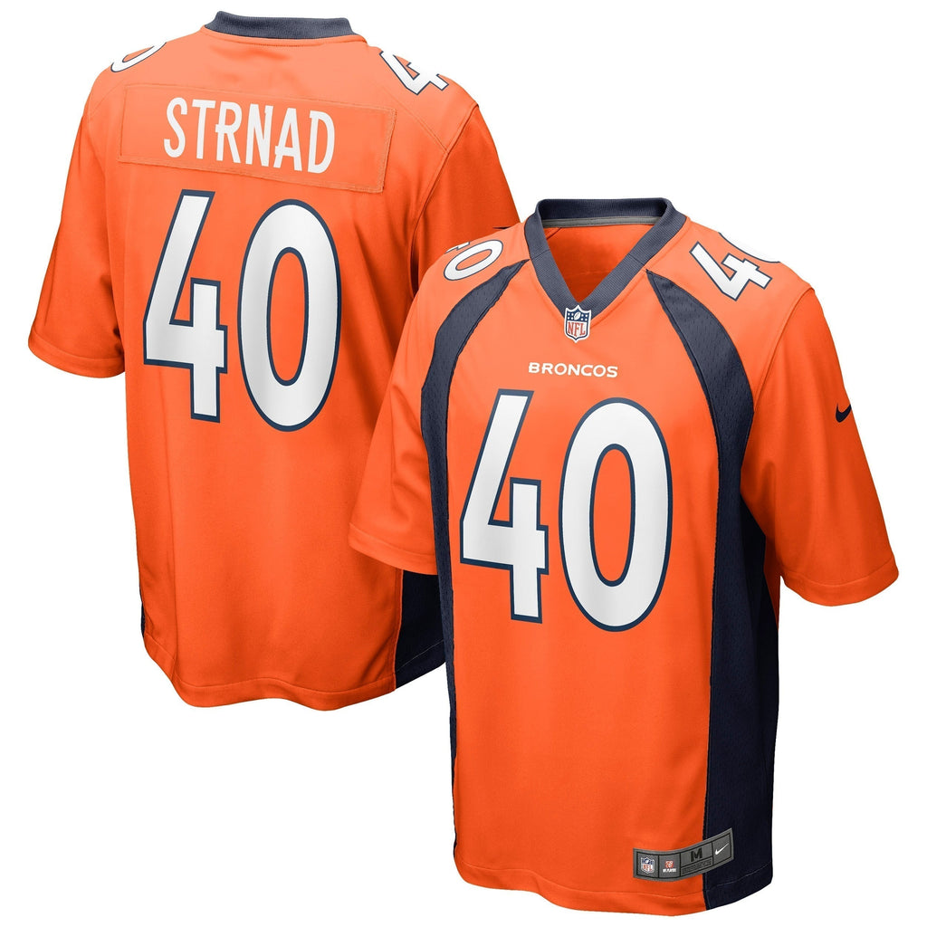 Justin Strnad Denver Broncos  Game Jersey - Orange