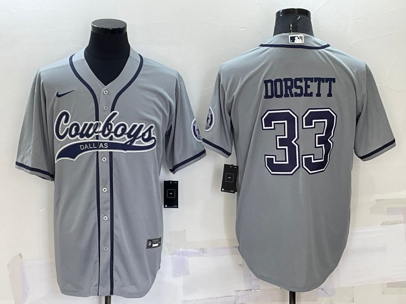 Men's Dallas Cowboys Tony Dorsett #33 Gray Game Jersey1 Joint Edition