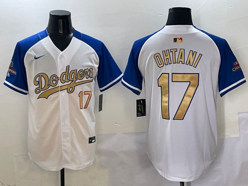 Men's Los Angeles Dodgers Shohei Ohtani #17 White 2025 Gold Collection Player Jersey