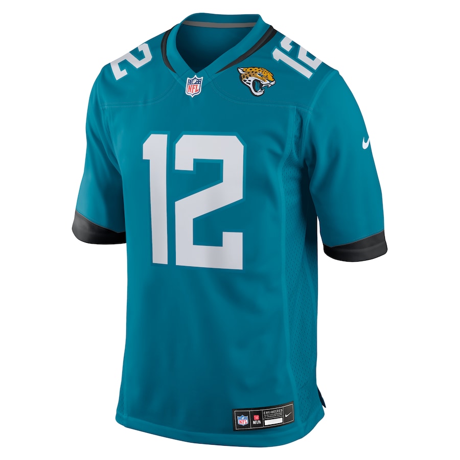 Men's Jacksonville Jaguars Travis Hunter  Teal 2025  Draft First Round Pick Game Jersey