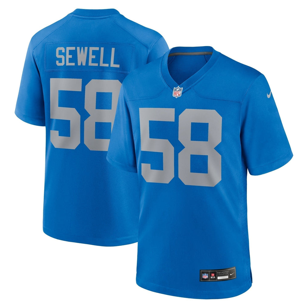 Penei Sewell Detroit Lions  Alternate Game Jersey -  Blue