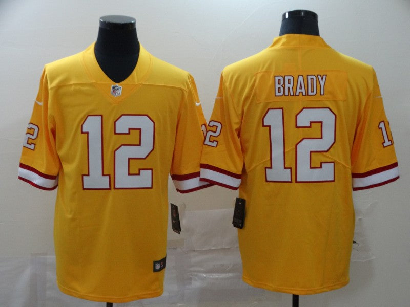 Men's Tampa Bay Buccaneers Tom Brady #12 Yellow Game Jersey1