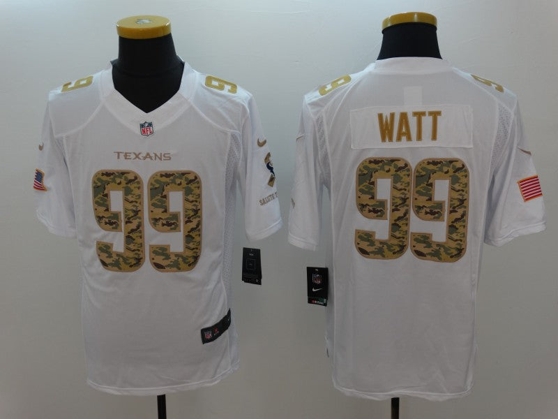 Men's Houston Texans J.J. Watt #99 White Player Game Jersey1