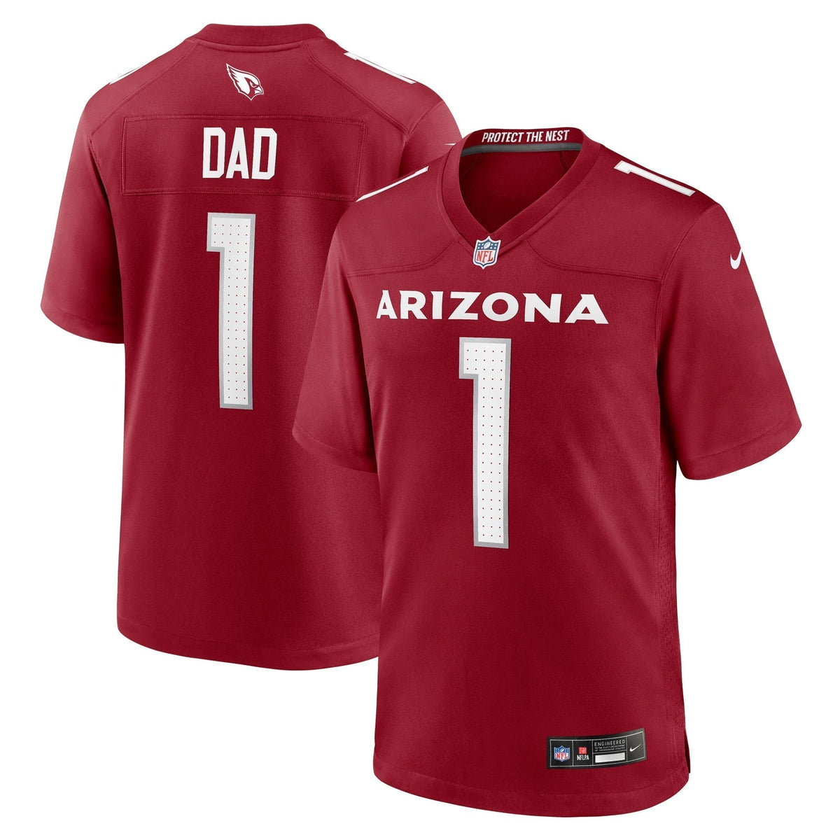 Number 1 Dad Arizona Cardinals  Game Jersey - Cardinal