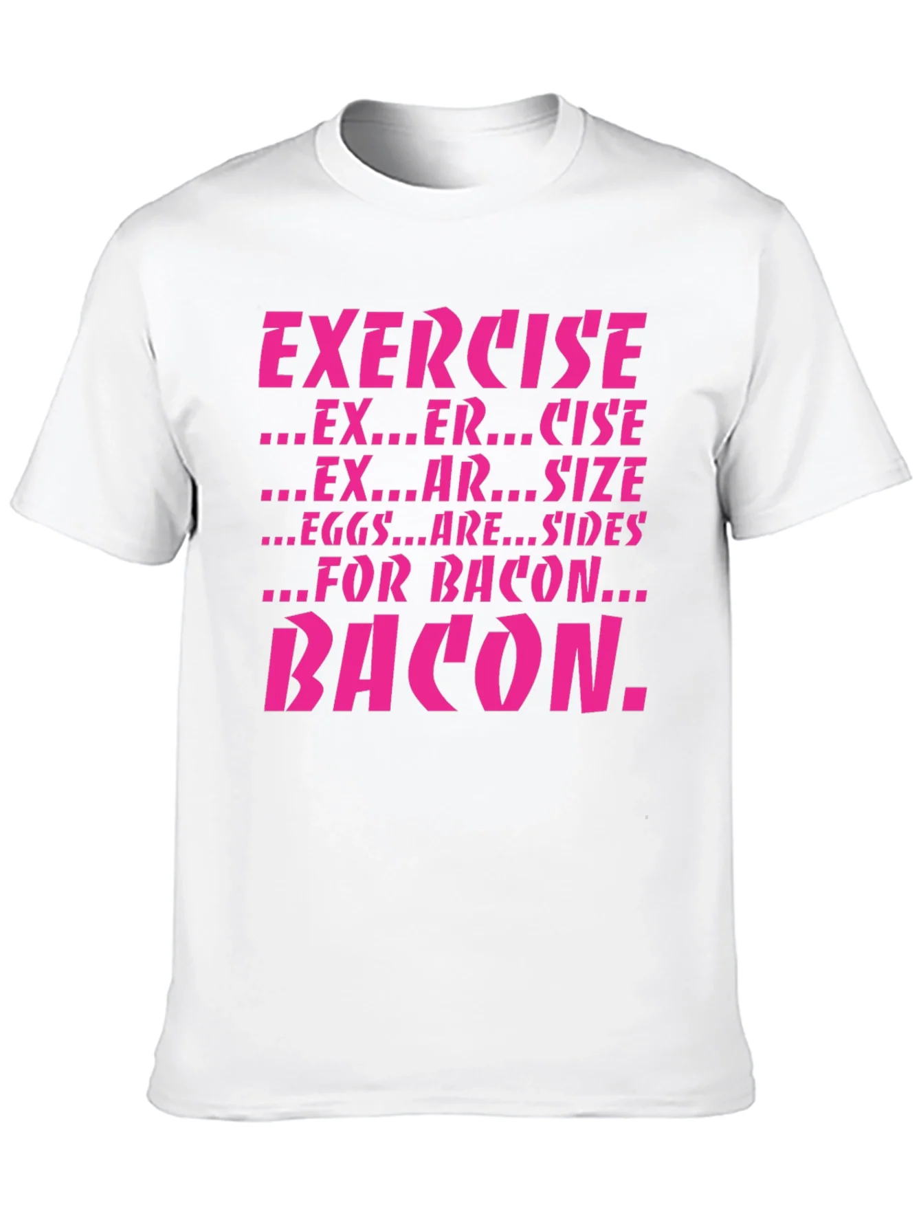 Exercise Bacon Funny Graphic T-Shirt