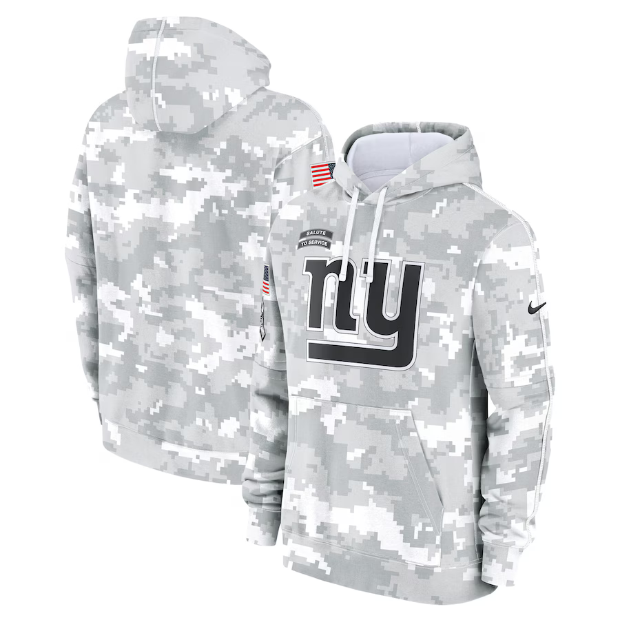 Men's New York Giants Arctic Camo 2024 Salute to Service Club Fleece Pullover Hoodie1