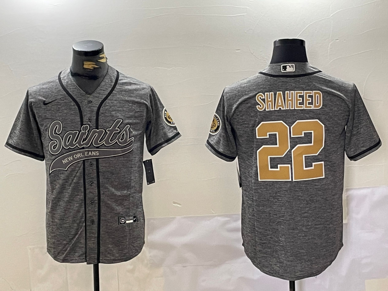 Men's New Orleans Saints Rashid Shaheed #22 Gray Player Jersey1