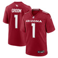 Number 1 Groom Arizona Cardinals  Game Jersey - Cardinal