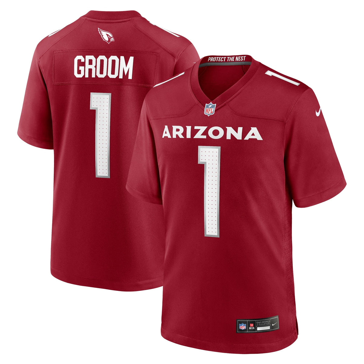 Number 1 Groom Arizona Cardinals  Game Jersey - Cardinal