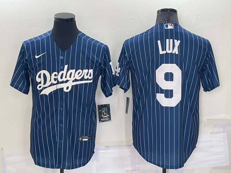 Men's Los Angeles Dodgers Gavin Lux #9 Blue Replica Baseball Jersey1