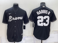 Men's Atlanta Braves Michael Harris II #23 Black Replica Baseball Jersey1
