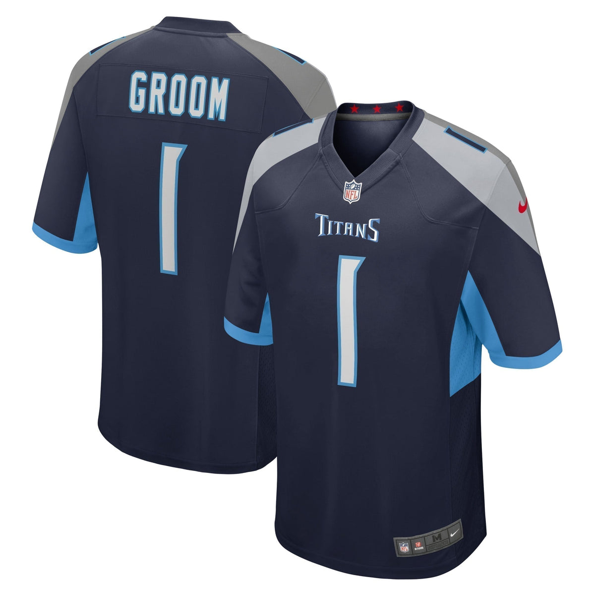 Number 1 Groom Tennessee Titans  Game Jersey - Navy