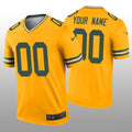 Custom1 Green Bay Packers Yellow Custom1 Jerseys