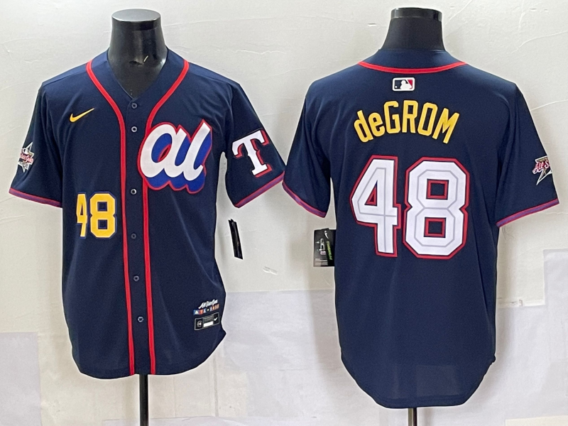 Men's American League Jacob deGrom #48 Navy 2025 All-Star Edition Limited Player Jersey