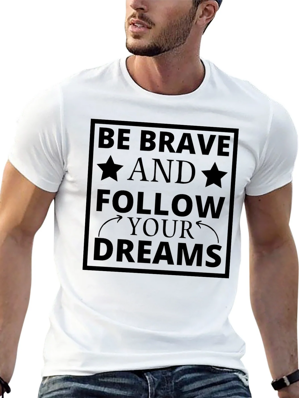 Be Brave Follow Your Dreams Black T-Shirt