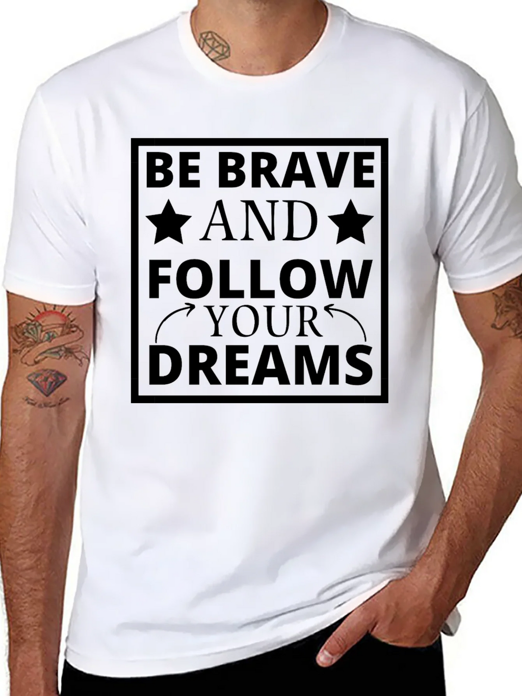 Be Brave Follow Your Dreams Black T-Shirt