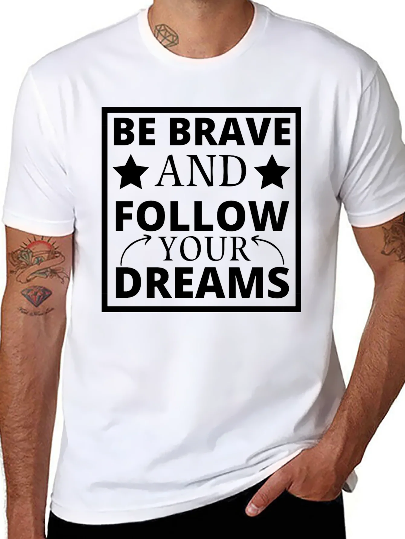 Be Brave Follow Your Dreams Black T-Shirt