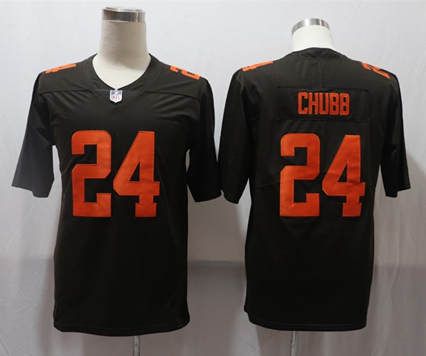 Men's Cleveland Browns Nick Chubb #24 Brown Alternate Legend Jersey1