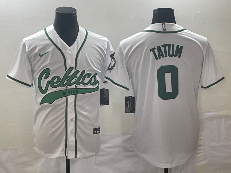 Men's Boston Celtics Jayson Tatum #0 White Replica Player Jersey