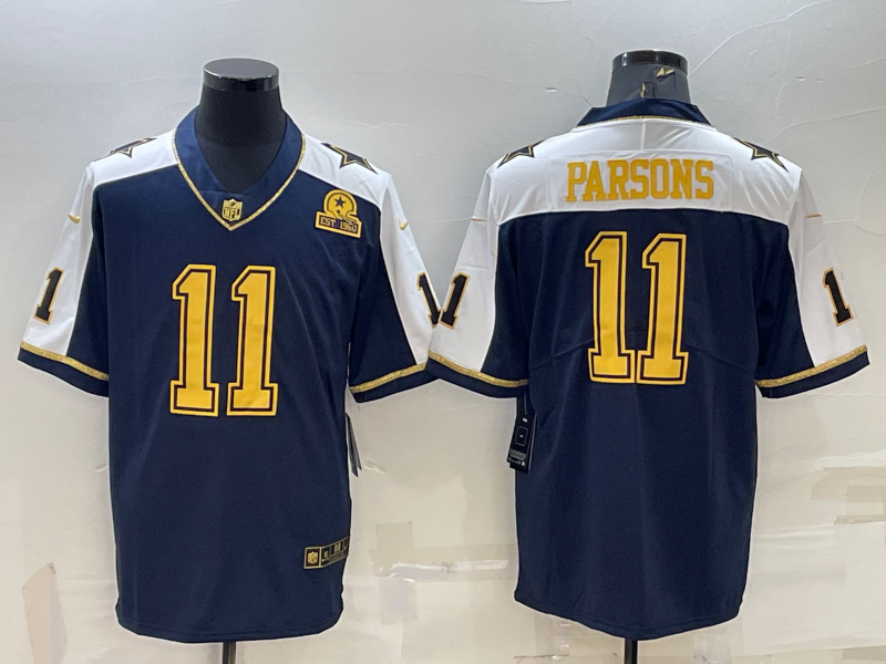 Men's Dallas Cowboys Micah Parsons #11 Navy Player Game Jersey1