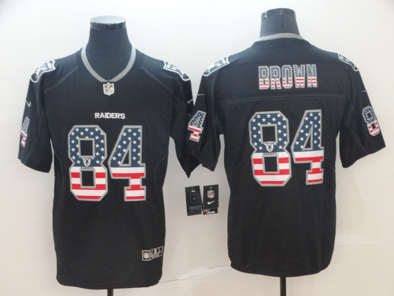 Men's Las Vegas Raiders Antonio Brown #84 Black Game Player Jersey1