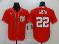 Men's Washington Nationals Juan Soto #22 Red Replica Baseball Jersey1