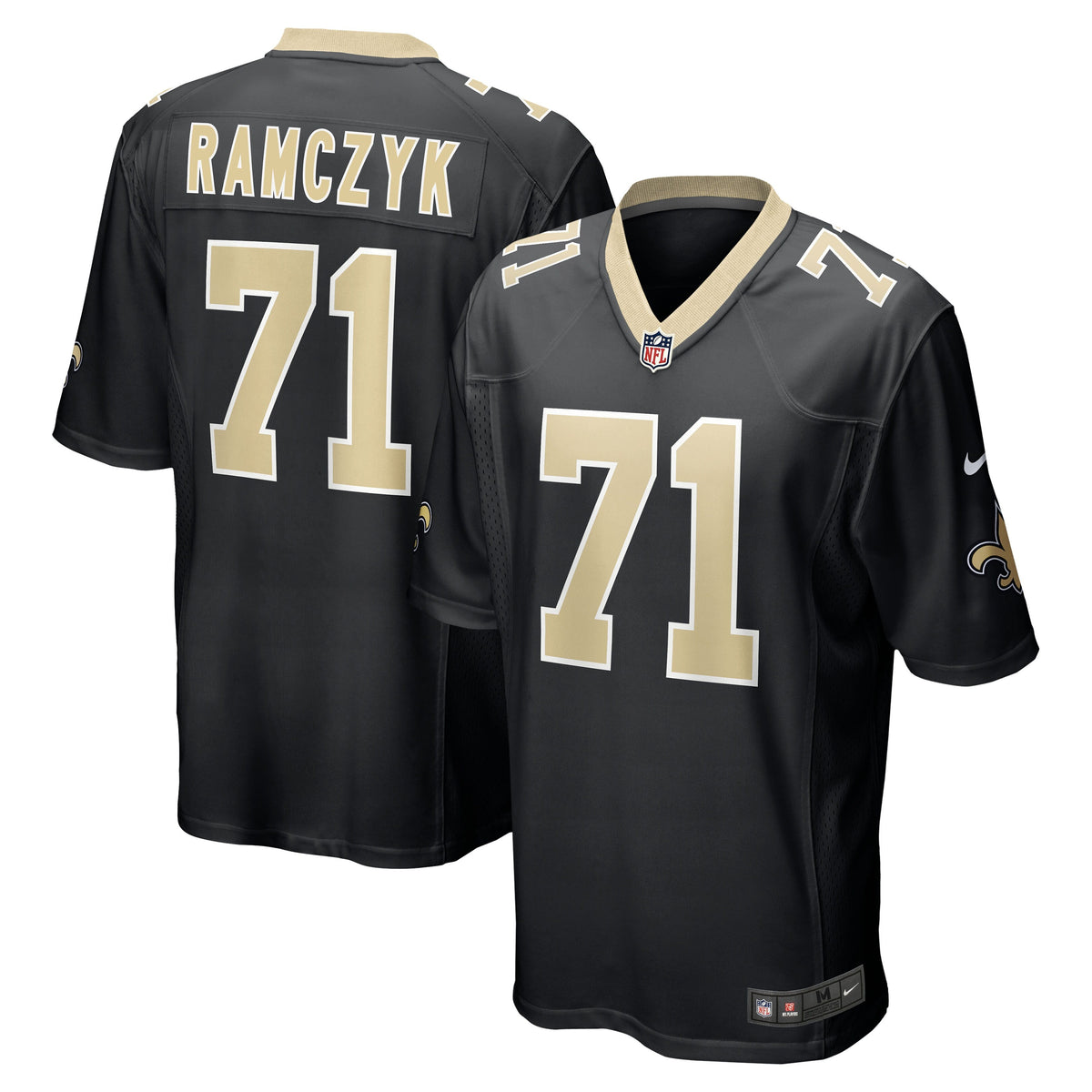 Ryan Ramczyk New Orleans Saints  Game Jersey - Black