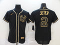 Men's New York Yankees Derek Jeter #2 Black Stitched Jersey