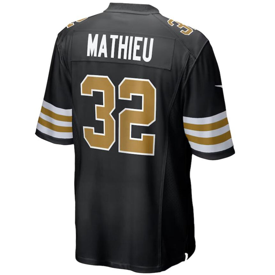 #32 Tyrann Mathieu Player NO.Saints Black Game Football Jerseys