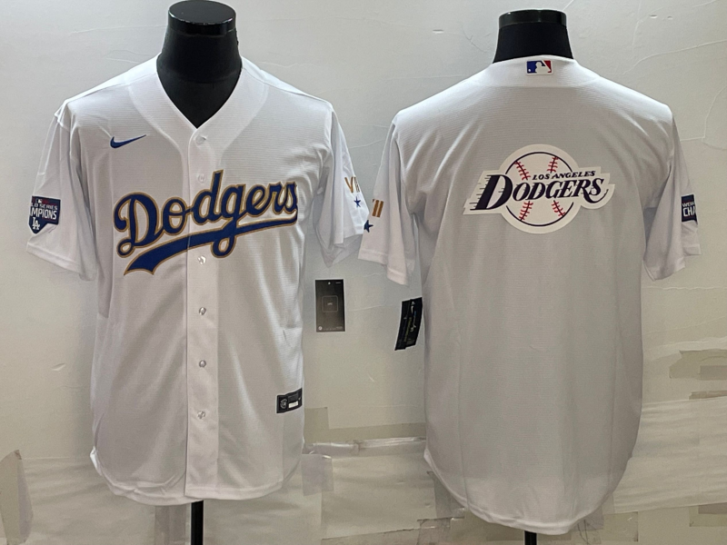 Men's Los Angeles Dodgers White Authentic Game Jersey1