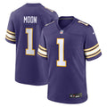 Warren Moon Minnesota Vikings  Classic Retired   Game Jersey - Purple