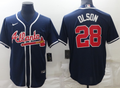 Men's Atlanta Braves Matt Olson #28 Navy Replica Jersey1