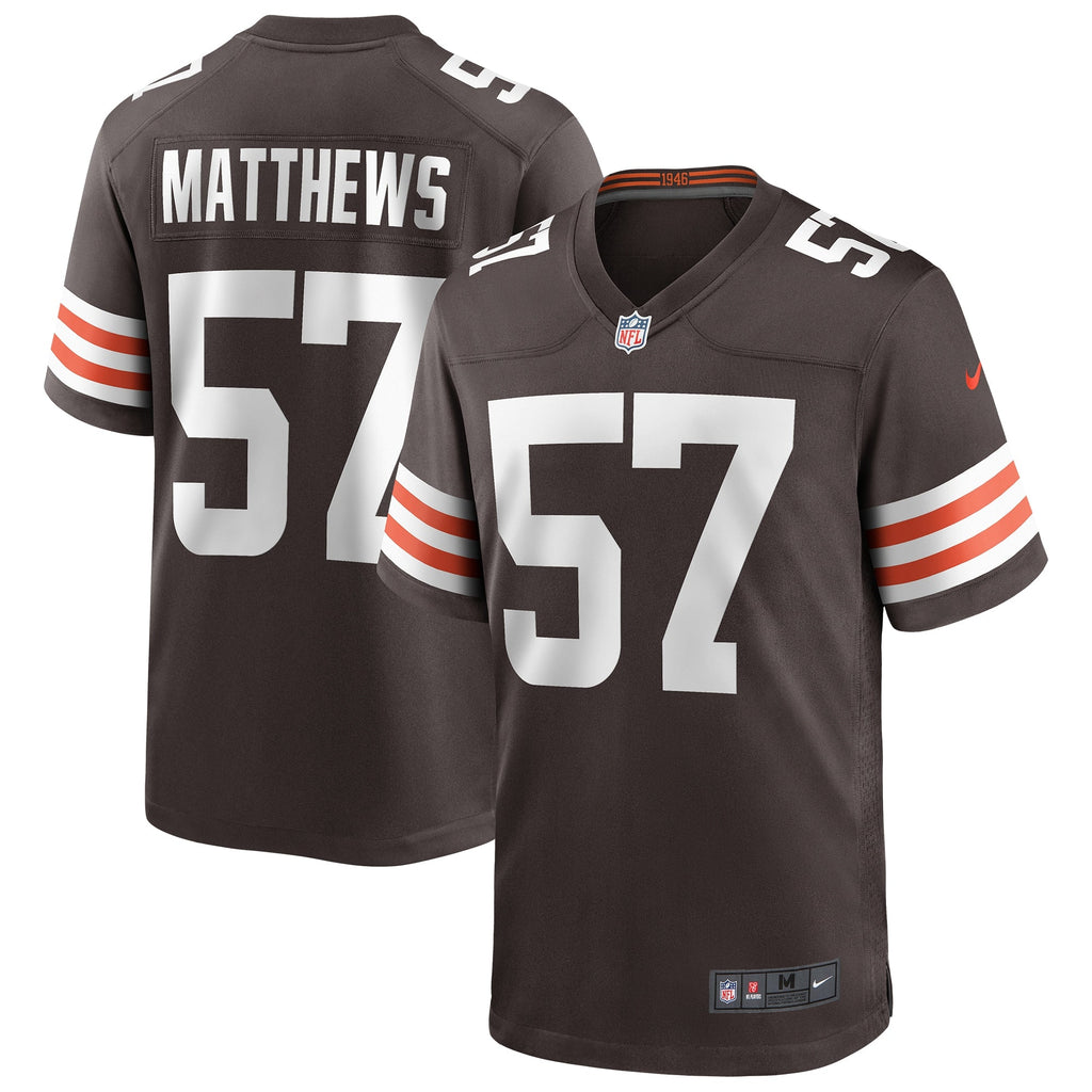Clay Matthews Cleveland Browns  Game Retired   Jersey - Brown