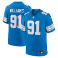 Men's Detroit Lions Tyleik Williams  Blue 2025  Draft First Round Pick Game Jersey